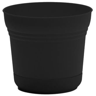 Bloem 14 Inch Saturn Round Planter With Saucer Tray, Black at Nordstrom
