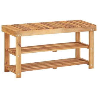 vidaXL Zapatero De Madera Maciza De Acacia 90x32x46 Cm Vidaxl
