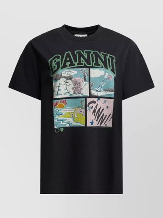 Ganni teddy bear comic graphic crew neck t shirt