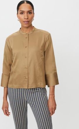 Masai MaIthoria 3/4 Sleeve Shirt in Petrified Oak at Nordstrom, Size Xx-Large