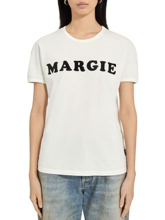 Maison Margiela Short-Sleeve Relaxed Fit T-Shirt with Bold Lettering