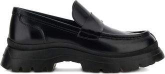 Hogan Black Leather Loafers