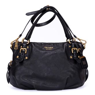 Prada Pre-owned Womens Satchel 2-Way Bag Shoulder Bag - Black - One Size