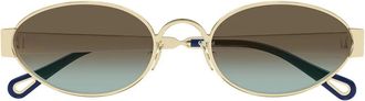 Chlo&eacute; Sunglasses Ch0355 S 003 Gold/Brown Gradient Women