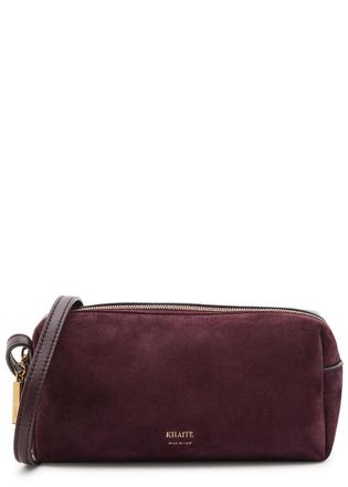 Khaite Kye Mini Suede and Leather Cross-body bag - Burgundy - One Size