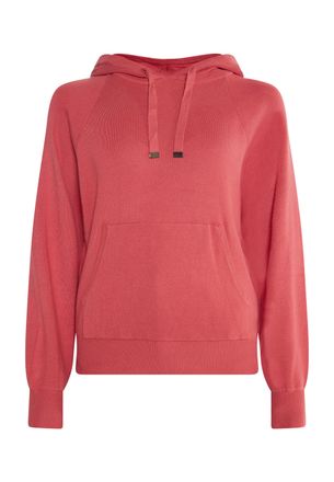 Usha Gebreide hoodie Dames Vintage rood