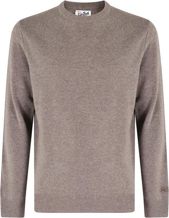 MC2 Saint Barth Off White Crew Neck Sweater - Heren - Ronde hals truien - Bruin - XL - Truien & Vesten