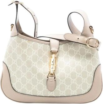 Gucci Pre-owned Shoulder Bags, female, Beige, Size: ONE SIZE Pre-owned The Jackie 1961 Satchel