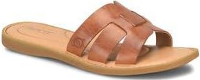 B&oslash;rn Mindi Slide Sandal in Brown Leather at Nordstrom Rack, Size 11