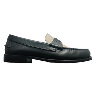Tommy Hilfiger Loafers, male, Black, 11 UK, Leather Colour-Blocked Loafers