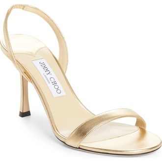 Jimmy Choo London Jenn Metallic Slingback Sandal in Gold at Nordstrom, Size 10.5Us