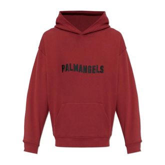 Palm Angels Hooded Sweatshirt - Heren - Sweatshirts & Hoodies - Rood - Maat: M Katoen