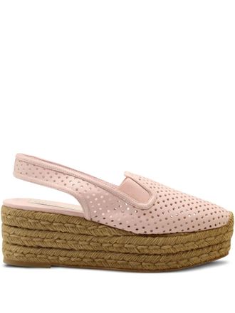 Stella McCartney perforated slingback espadrilles - women - Artificial Leather/Artificial Leather/Artificial Leather - 39 - Pink