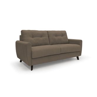Divani.Store Callisto Sof&aacute; Cama Convertible De Tela Suave E Impermeable 188 Cm (mat. 140x197) Marr&oacute;n