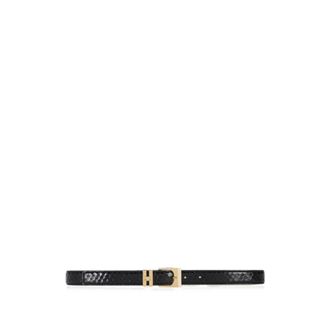 Elisabetta Franchi Leather Belt - female - Elisabetta Franchi - Belts - Black - XL - Accessories