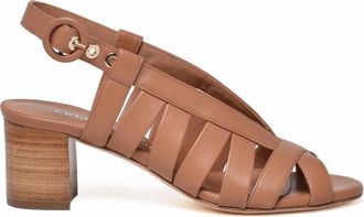 Lella Baldi Brown Leather Sandal