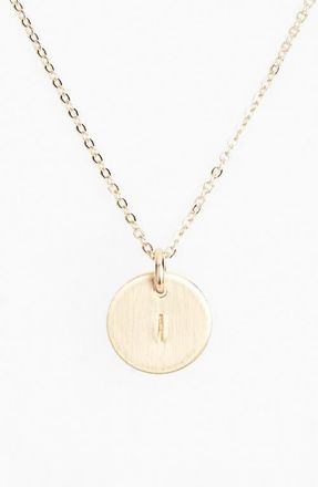 Nashelle 14k-Gold Fill Initial Mini Circle Necklace in 14K Gold Fill I at Nordstrom