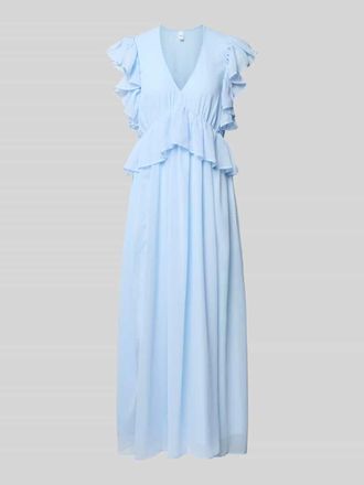 Vero Moda Cocktailkleid mit Volants Modell MUSSI in Hellblau, Gr&ouml;&szlig;e 34