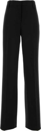 Versace Black Flat Front Pants