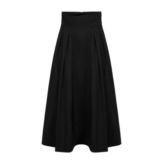 Elisabetta Franchi Rok van taft-voile - Dames - Rokken - Zwart - Maat: M Taf