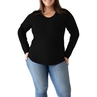 Kindred Bravely Maternity & Nursing Long Sleeve T-shirt in Black at Nordstrom, Size X-Small