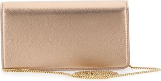 Valentino Garavani Womens Mini Bag Vlogo Metallic Calf Leather
