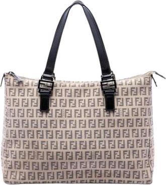 Fendi Pre-owned Tote Bag - Dames - Vintage Shopper - Beige - ONE Size - Leer - Vintage