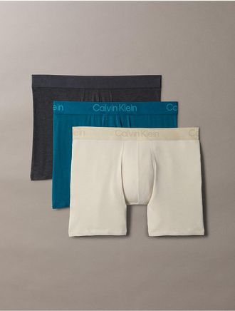 Calvin Klein Mens Ultra Soft Modal 3-Pack Boxer Brief - Multi - S