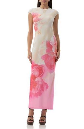 AFRM Cody Mesh Maxi Dress in Cloud Floral at Nordstrom Rack, Size Medium