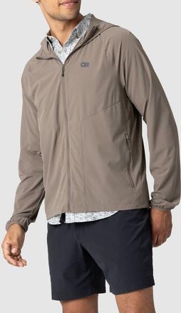 Outdoor Research Astroman Sun Full Zip Sun Hoodie in Gravel at Nordstrom, Size Xx-Large