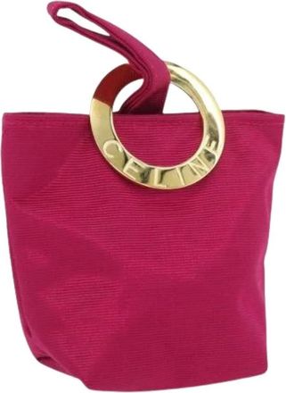 Celine Pre-owned Mini Bags, female, Pink, Size: ONE SIZE Pre-owned Nylon Pouch