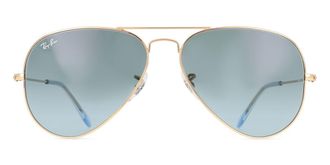 Ray-Ban RB3025 Aviator Large Metal Asian Fit 001/3M Mens Sunglasses Gold Size 55