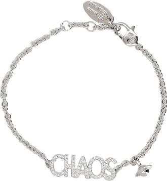 Vivienne Westwood Silver Chaos Centerpiece Brass Bracelet