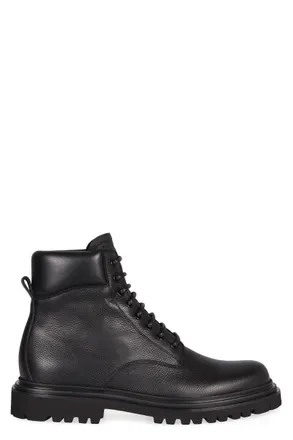 Dolce & Gabbana Leather Lace-Up Boots