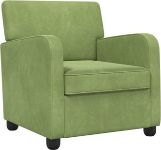 vidaXL Sill&oacute;n Verde Claro Terciopelo Vidaxl