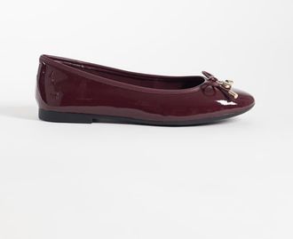 Tommy Hilfiger Martina ballerine in vernice bordeaux-Rosso