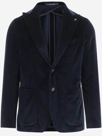 Tagliatore Navy Blue Single-breasted Blazer