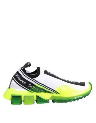 Dolce & Gabbana Black White Slip On Sorrento Sneakers Womens Shoes