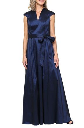 Alex Evenings Stretch Taffeta Gown in Navy at Nordstrom, Size 18