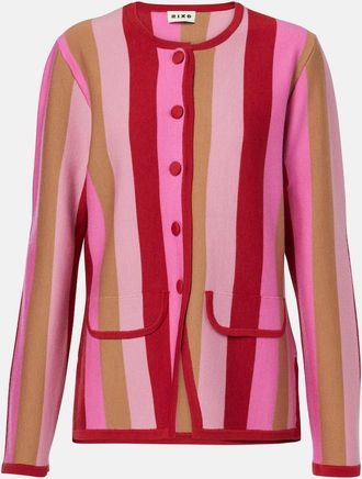 Rixo Mirja striped wool-blend cardigan