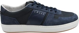Hogan Textured Upper In Rich Blue Laced Sneakers