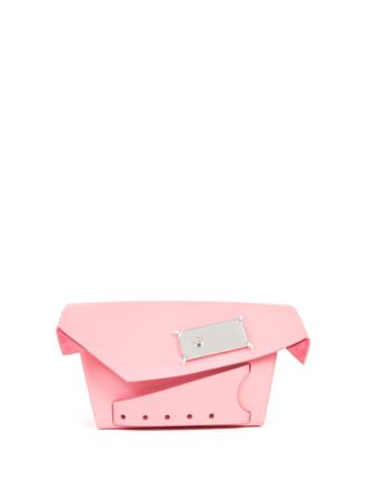 Maison Margiela Snatched leather clutch bag - Pink