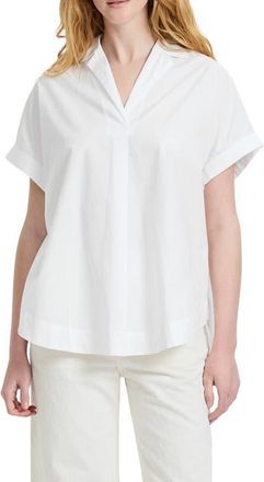 French Connection Cotton Poplin Popover Top in Summer White at Nordstrom, Size X-Small