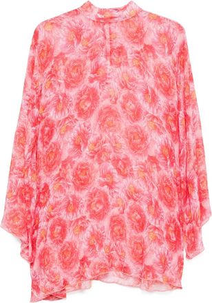 Styland Abito corto con stampa a fiori - Rosa