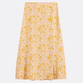 La Redoute Collections Lange uitlopende rok met bloemenprint