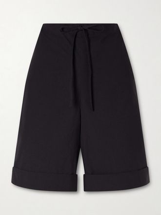 The Row Shorts In Popeline Di Cotone Emiliano - Nero