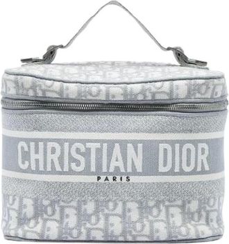 Dior Vanity Bag Pre-owned in tela ricamata - - Pre-owned - Donna - Grigio - ONE SIZE