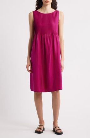 Eileen Fisher Pleated Silk Dress in Sangria at Nordstrom Rack, Size X-Large