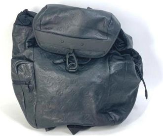 Louis Vuitton Tweedehands leren Louis Vuitton tassen - Heren - Vintage Rugzakken - Blauw - ONE Size - Leer - Vintage
