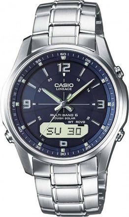 Casio Radio Controlled Watches Mens Silver Watch LCW-M100DSE-2AER Stainless Steel (archived) - One Size